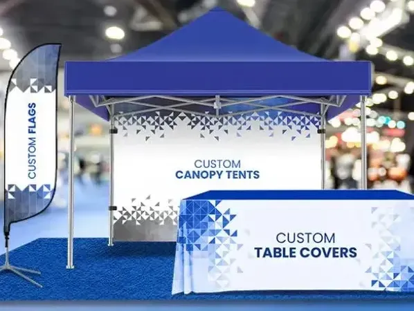 Installatie van tentoonstellingstenten